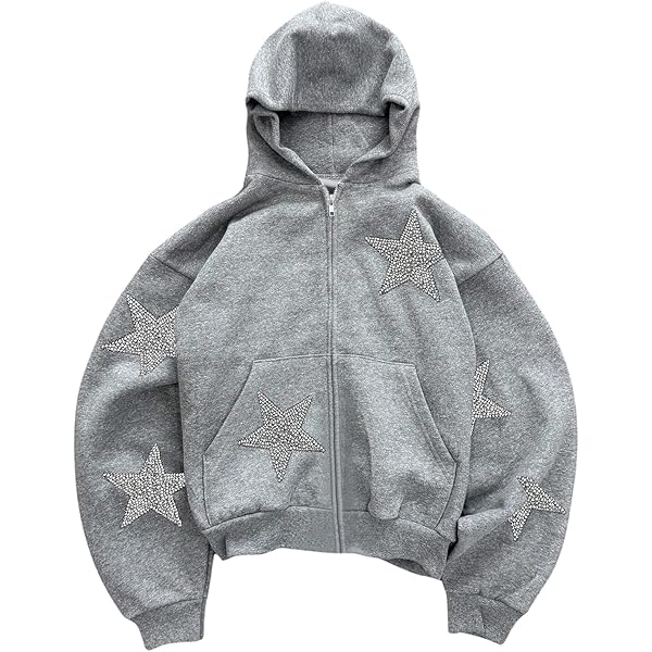 NJNJGO Unisex Grunge Punk Hooded Sweatshirt Y2K Jacket Spider Web