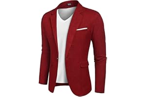 COOFANDY Men's Blazer Casual Sport Coats Slim Fit One Button Suit Jacket Lightweight Sports Jacket
