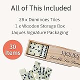 Jaques of London Double 6 Dominoes Set Wooden Box Children Adults Traditional view 3
