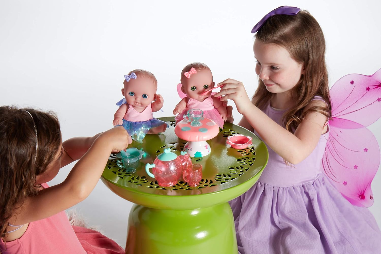 JC TOYS Doll Body Rubber. 2 Munecas Dress Fairies. With Game You and Table., Multicoloured (16957), 21.59 cms - Image 4