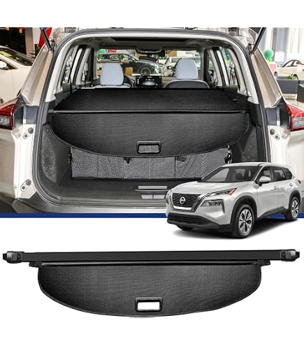 Cargo Cover For Mitsubishi Outlander 2013-2018 – Retractable Trunk Cover, Black Canvas, UV Protection