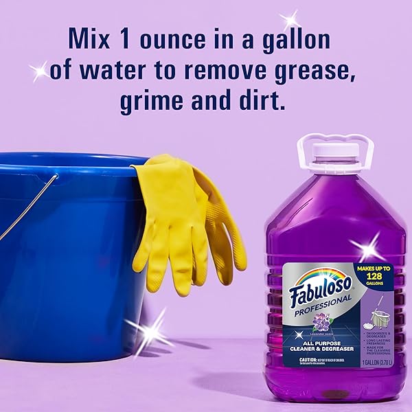 FABULOSO PROFESSIONAL ALL PURPOSE CLEANER & DEGREASER – LAVENDER, 1 GALLON (PACK OF 1)