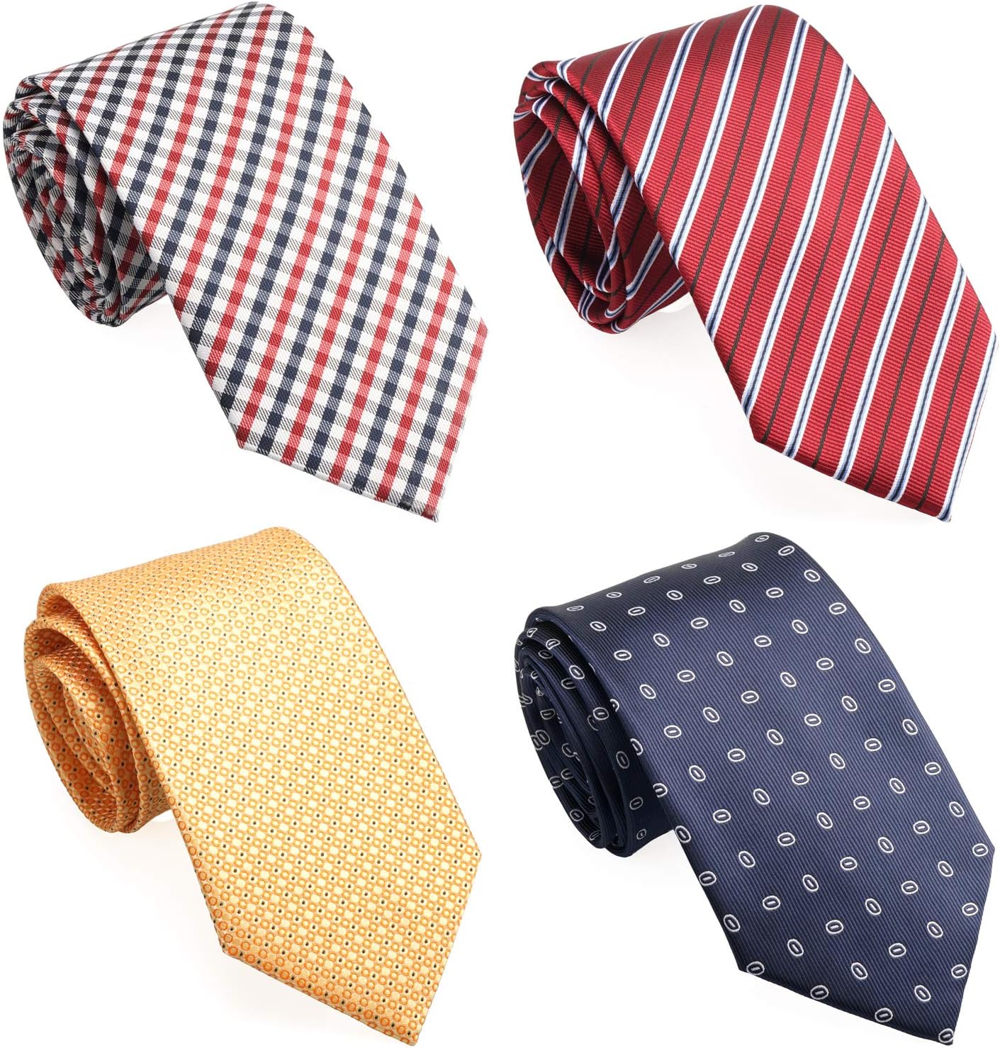 ZENXUS Extra Long Ties for Men Big & Tall, 63 or 70 inch Length