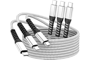 WWB USB C to USB C Cable (3 Pack 6ft) iPhone 15 Charger Cord, 60W Type C Long Fast Charging Cable for Apple iPhone 15 Pro Max Plus/MacBook Air/Pro, iPad Pro 12.9/11/,Samsung Galaxy S23/22/21/20/Note