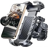 Viccux Motorcycle Phone Mount, Phone Holder [Heavy-Duty Clamp] & [All-Around Secure] for Bike Motorcycle Bicycle Scooter Handlebar, Cell Phone Clip Compatible with 4.7"-6.7" Phones