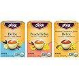 Yogi Tea Herbal DeTox Variety Sampler - 16 Bags per Pack (3 Packs) - Organic Sampler - Includes Peach & Original DeTox Teas & Roasted Dandelion Spice