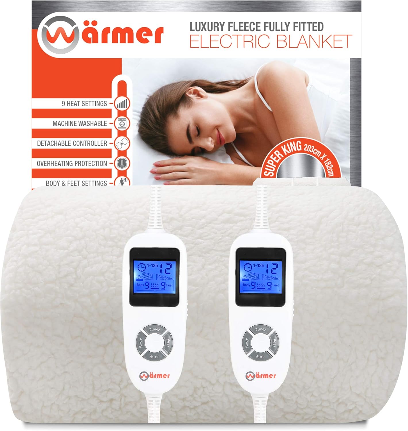 Warmer Fully Fitted Heated Mattress Cover Electric Blanket Luxury