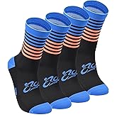 Mens and Womens Anti Odor Blister Resistant Seamless Thin Compression Quarter Crew Athletic Cycling Socks