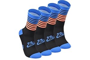 WINDCROSSER Mens and Womens Anti Odor Blister Resistant Seamless Thin Compression Quarter Crew Athletic Cycling Socks