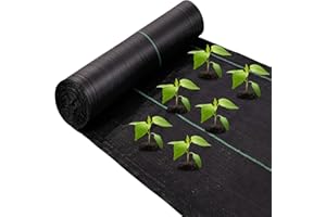 6.5ft x 300ft Landscape Fabric, Weed Fabric Landscaping Fabric Polypropylene, Premium Garden Cloth, Garden Weed Block Gardeni