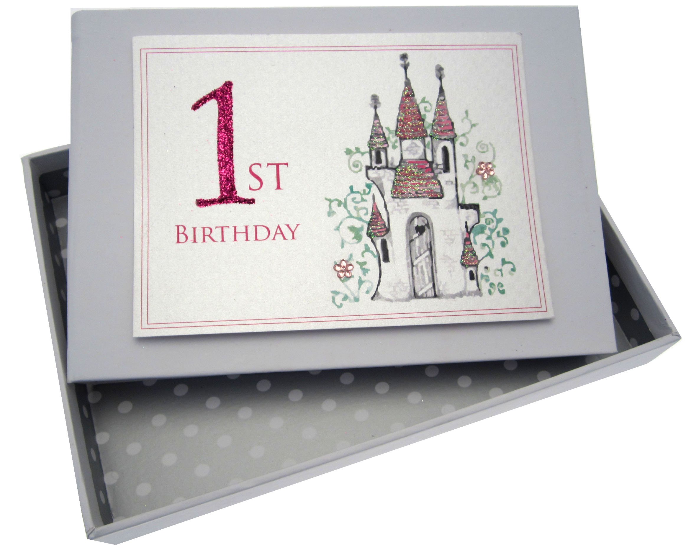 White Cotton Cards Castle Age 1 Tiny Photo Album, Code CAS1T