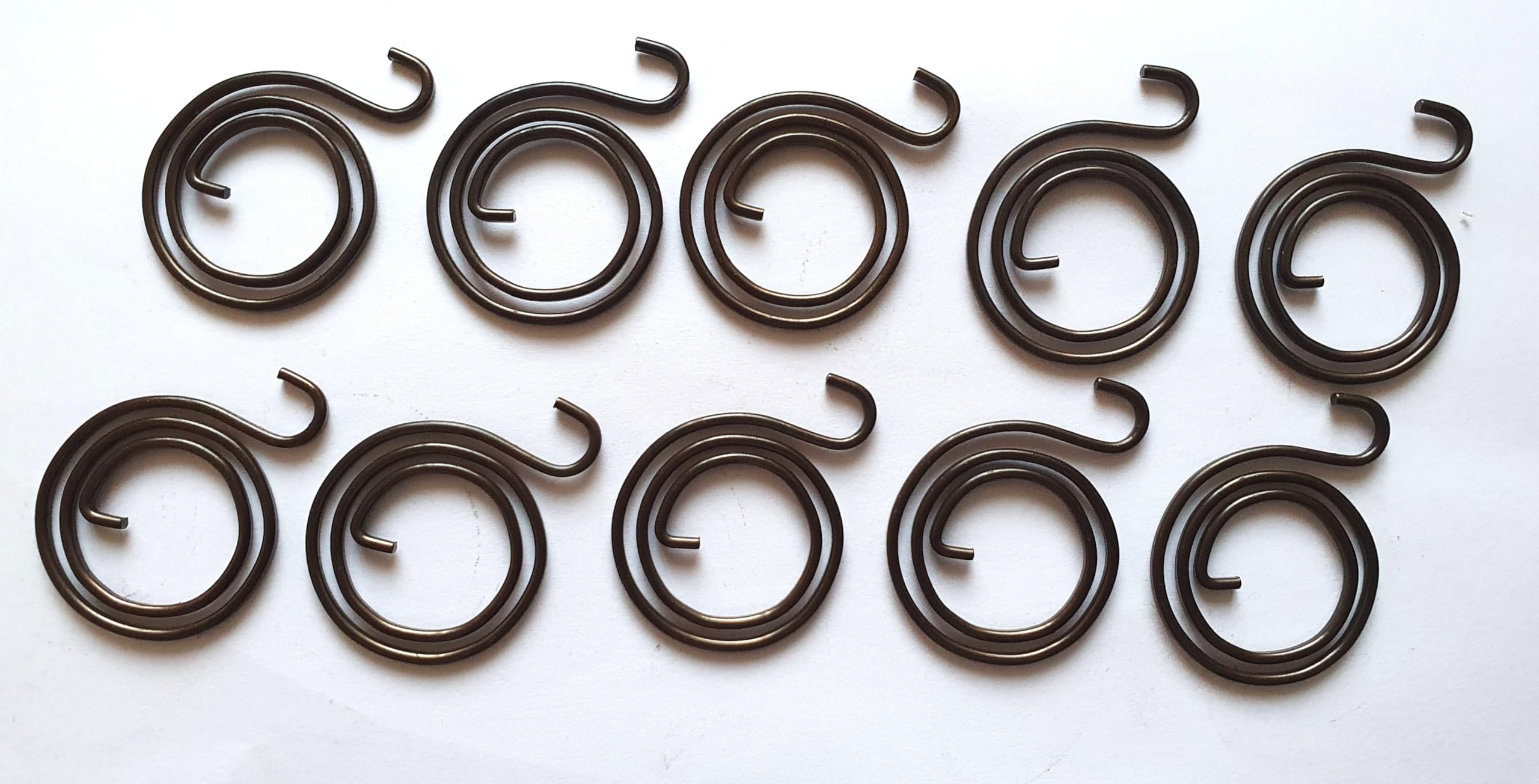 Door Handle Springs 2.25 Turns x 1.8mm Thickness, Replacement Internal Coil Repair Spring Black Zinc Coating (Set of 2,4 and 10) (10)