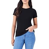 NIC+ZOE Womens Perfect Knit Rib Short Sleeve Crew Tee