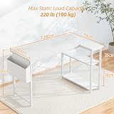 BEXEVUE L Shaped Corner Desk 120x70 cm White Computer Gaming Desk view 3