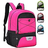 HMLIN Soccer Backpack,Basketball Backpack with Ball Compartment &Shoe Compartment,Sports Bag for Basketball,Soccer,Football& Volleyball