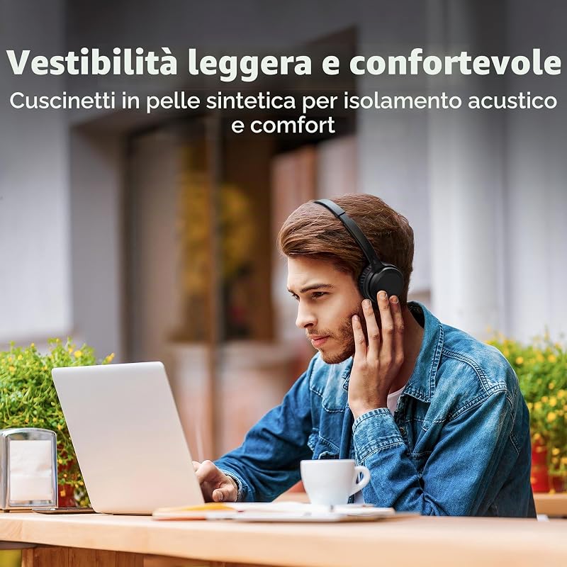 Cuffie con Bluetooth TAH1108BK - Nero