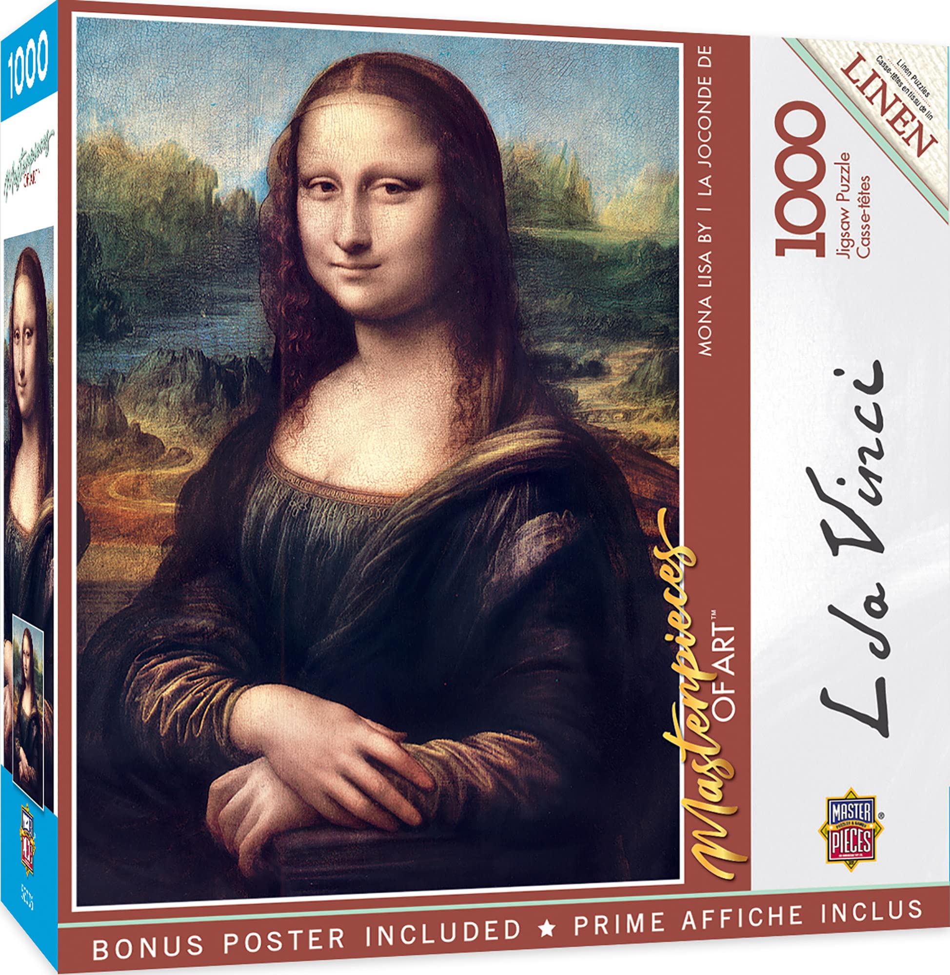Puzzles Jigsaw 1000 Piece Puzzle Jigsaws Mona Lisa Adult Jigsaws by Master Pieces Leonardo DaVinci Da Vinci