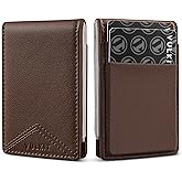 VULKIT Slim Money Clip Wallets - Thin FRID Credit Card Holder Minimalist Front Pocket Wallet for Men, Leather with Magnetic Money Clip, Holds Cash & Cards