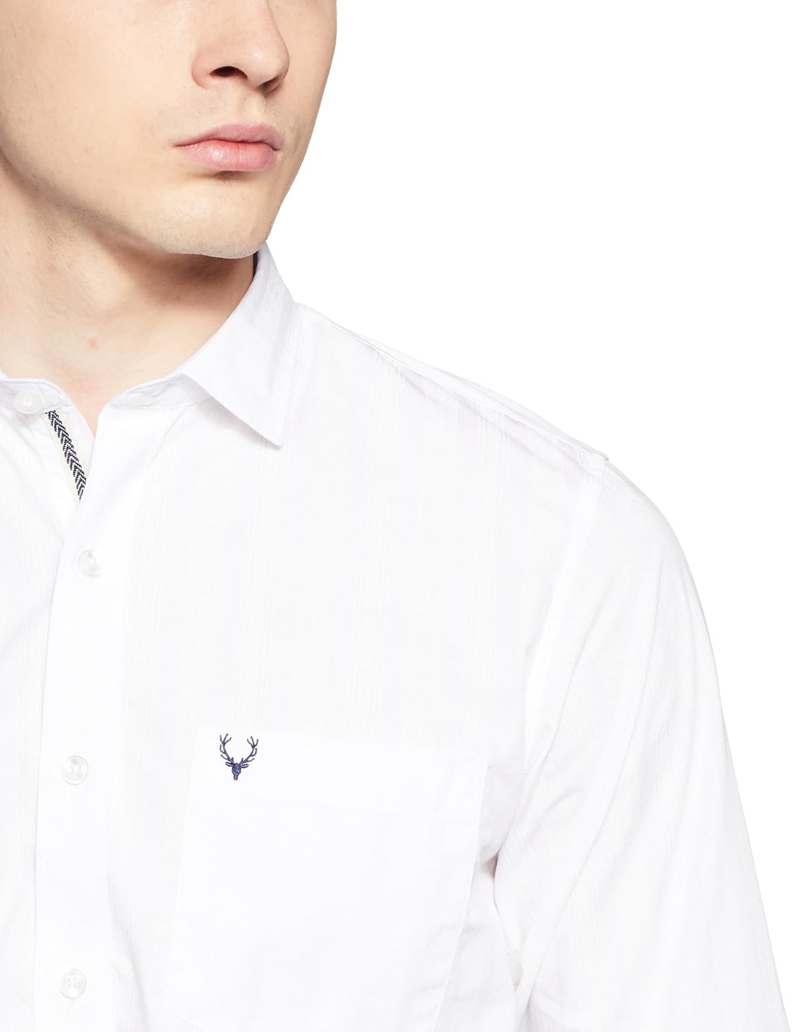 allen solly men's printed regular fit cotton casual shirt