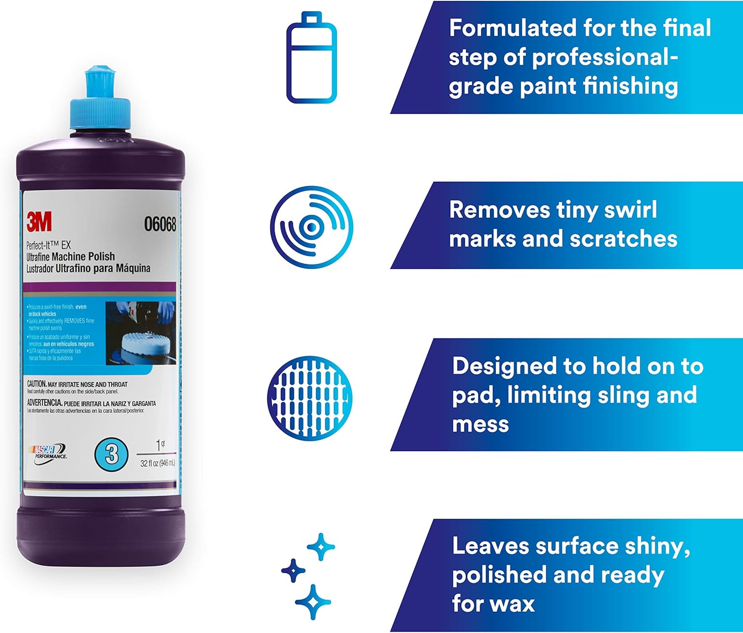 3M 06068 Perfect It Ultrafine Machine Polish 1 Quart: Automotive
