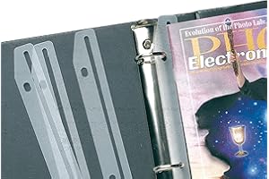 Baumgartens 3 Ring Magazine/Catalog Organizer Strips -3xHoles -12/Pack -Clear