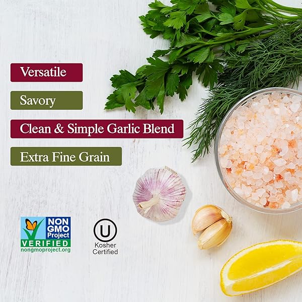 HIMALAYAN CHEF HIMALAYAN PINK GARLIC SALT(SMALL SHAKER), 3.6 OZ, KOSHER CERTIFIED & NON GMO