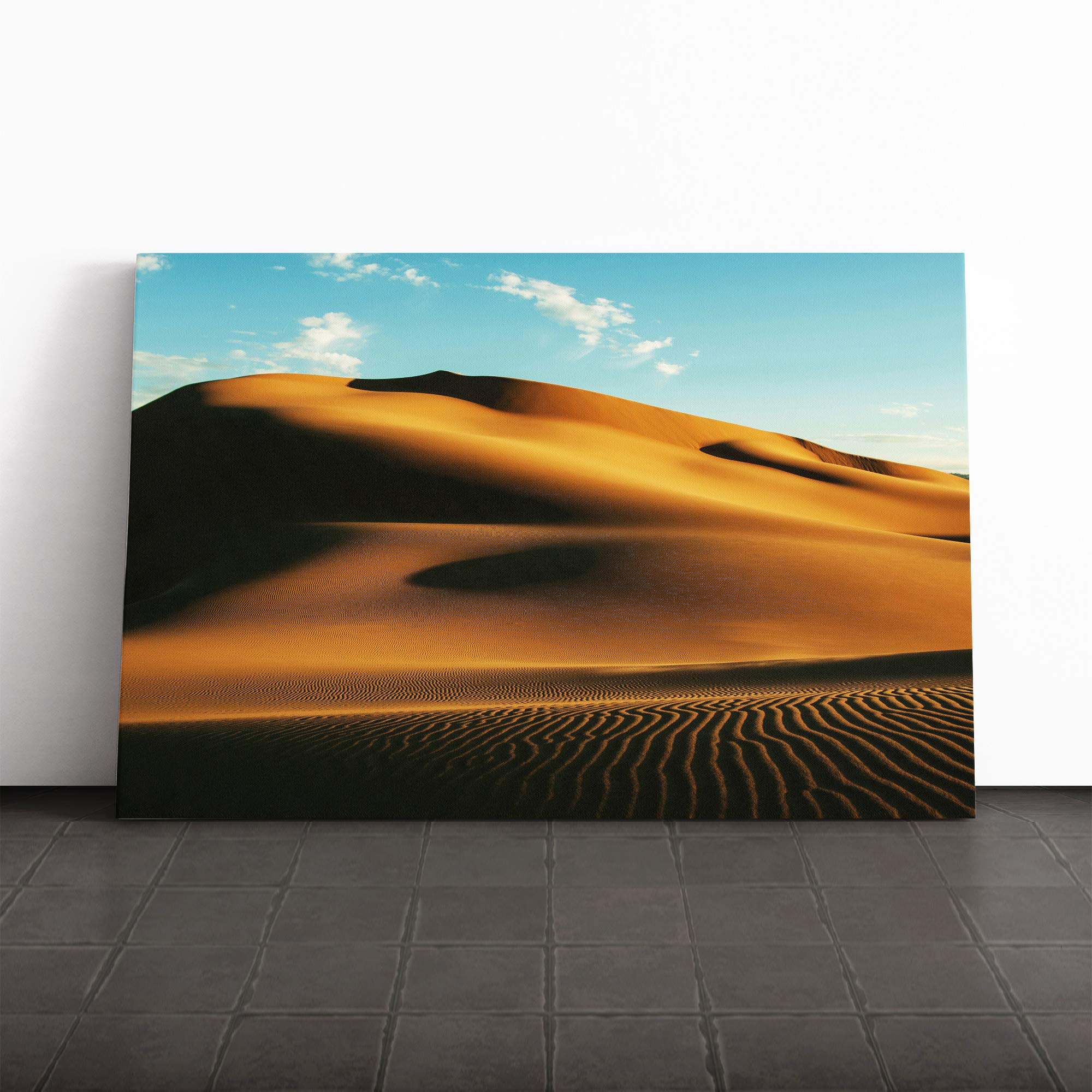 Landscape Gobi Desert Mongolia Canvas Print | Gallery Wrapped 30mm Frame Wall Art | 20x14 inches | Ready to Hang | Modern Landscape Picture | Living Room Bedroom Lounge Office