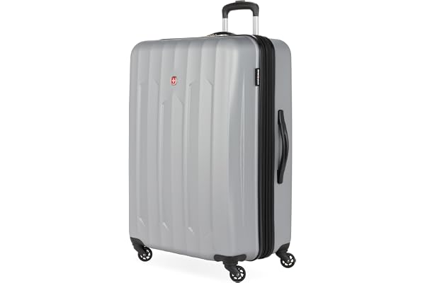 SWISSGEAR Chrome Hardside Expandable Spinner Luggage, Durable Lightweight Suitcase with 360 Spinner Wheels