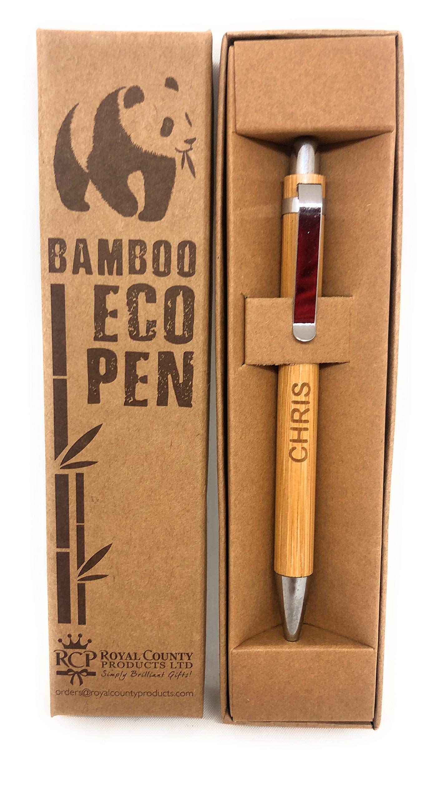 Personalised Bamboo Pens - Eco Friendly - Chris