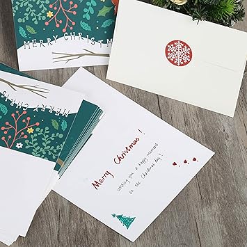 Auguri Di Natale Wikipedia.Kesote 24 Biglietti D Auguri Di Natale Verdi Biglietti Di Natale Di 6 Modelli Con Disegni Di Fiori 24 Biglietti 24 Adesivi Di Natale 24 Buste Amazon It Cancelleria E Prodotti Per Ufficio