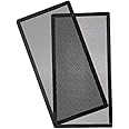 287mm 140mm x 2 PC Fan Dust Mesh Filter 11.3inch x 5.79inch PVC Computer PC Case Dust Proof Filter Cover Magnetic Black 2-Pack