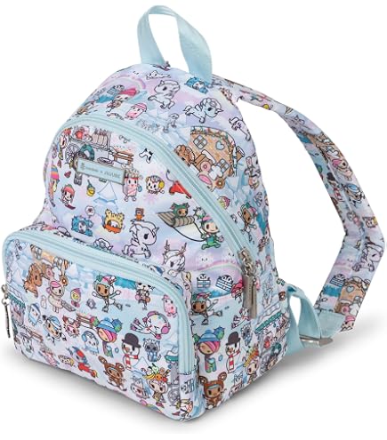 JuJuBe x Hello Kitty Cherry Blossoms Zealous Backpack Diaper Bag, Purses for Women, Includes Changing Pad, Essentials for Mom, Newborn & Baby, Adjustable Padded Straps, Machine Washable