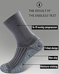 SITOISBE Cushioned Compression Unisex Mid-crew