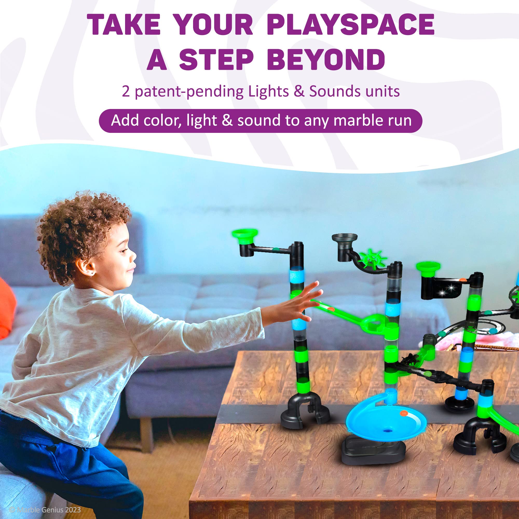 Marble Genius Marble Run Lights & Sounds Accessory Set 10 Randomized