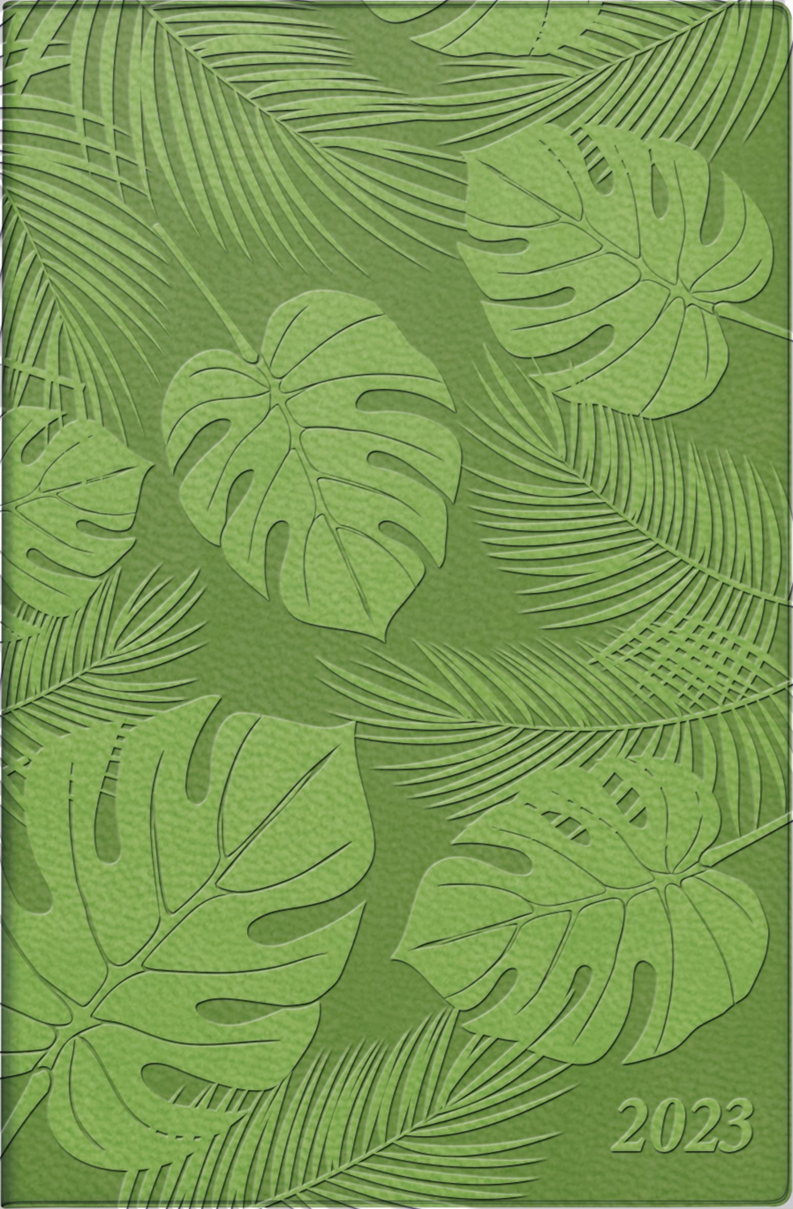 rido/idé Weekly Calendar "Floral" Model Partner/Industry I 2023 Sheet Size 7.2 x 11.2 cm Green