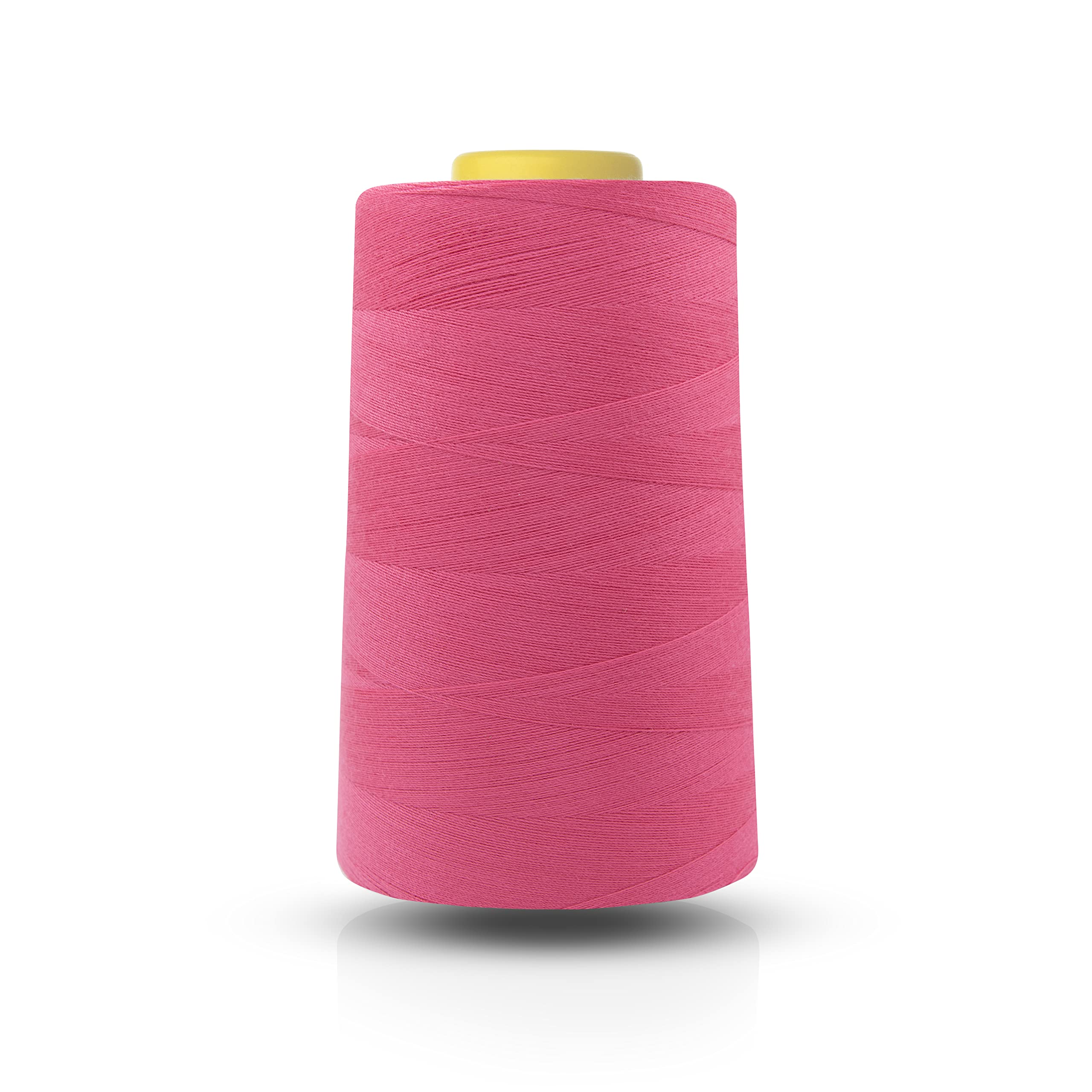 Realm Single Overlocking Sewing Machine Polyester Thread 5000 Yards Cones White Black Natural Navy Red (Cerise)