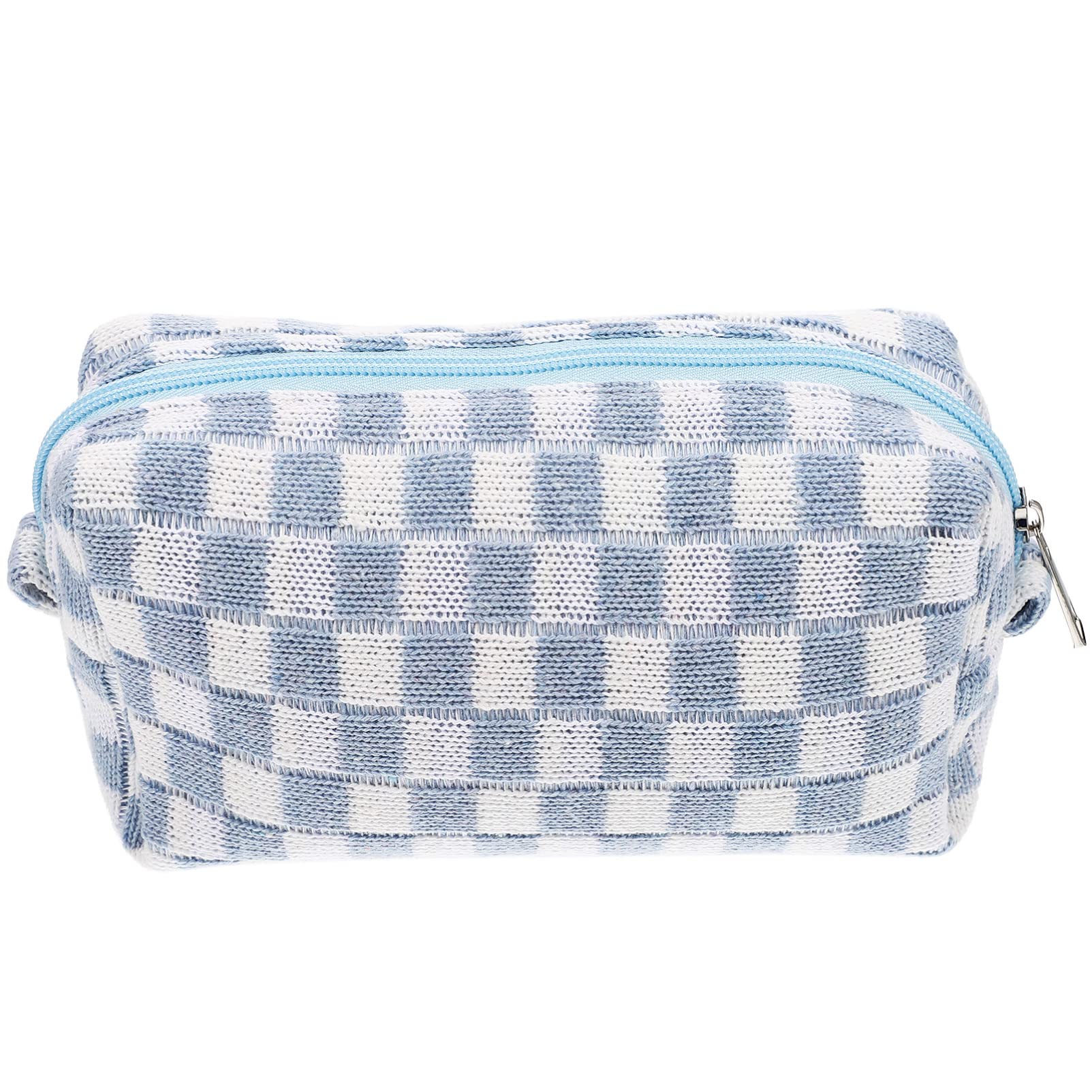 SOIMISS Checkered Makeup Bag Woolen Yarn Large Capacity Travel Toiletry Bag for Personal Care Handle for Women Cosmetics