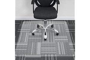 HOMEK Office Chair Mat for Carpet, 48" x 36" Transparent Desk Chair Mat for Low Pile Carpeted Floor, Easy Glide Carpet Floor Protector Mat for Home and Office