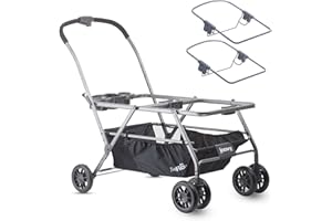 Joovy Twin Roo+ Car Seat Stroller with Chicco Adapters, Holds Two Car Seats, Stroller Frame