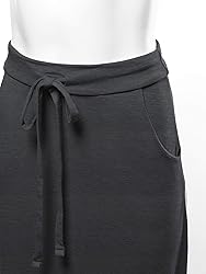 A2Y Drawstring Waist Side Pockets Rayon Maxi Skirt
