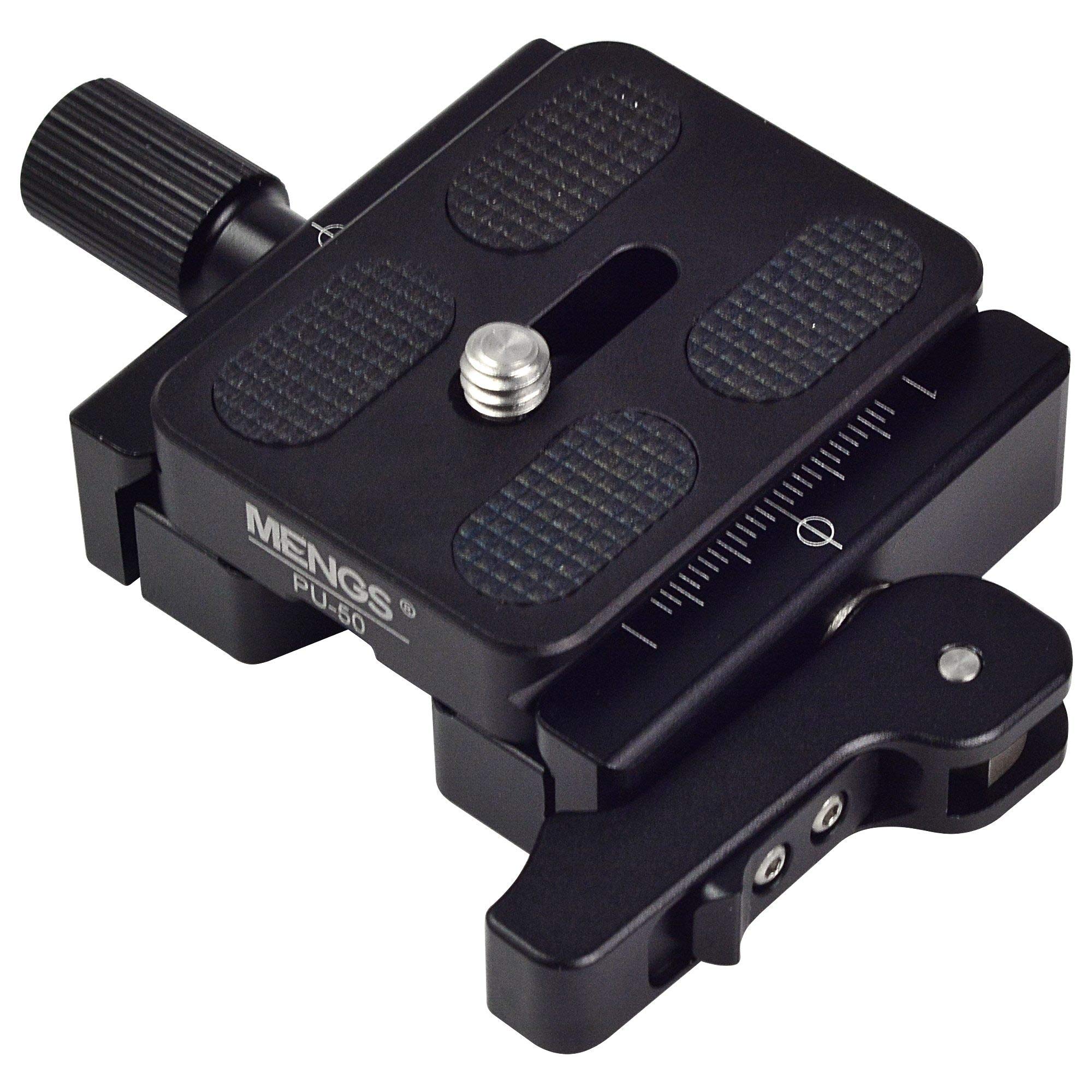 MENGS CL-50L 3/8'' Screw Camera Quick Release Clamp + Quick Release Plate With Adjustable Lever And Knob Solid Aluminum Compatible With AS Standard Interface Ball Head Or Tripod Etc