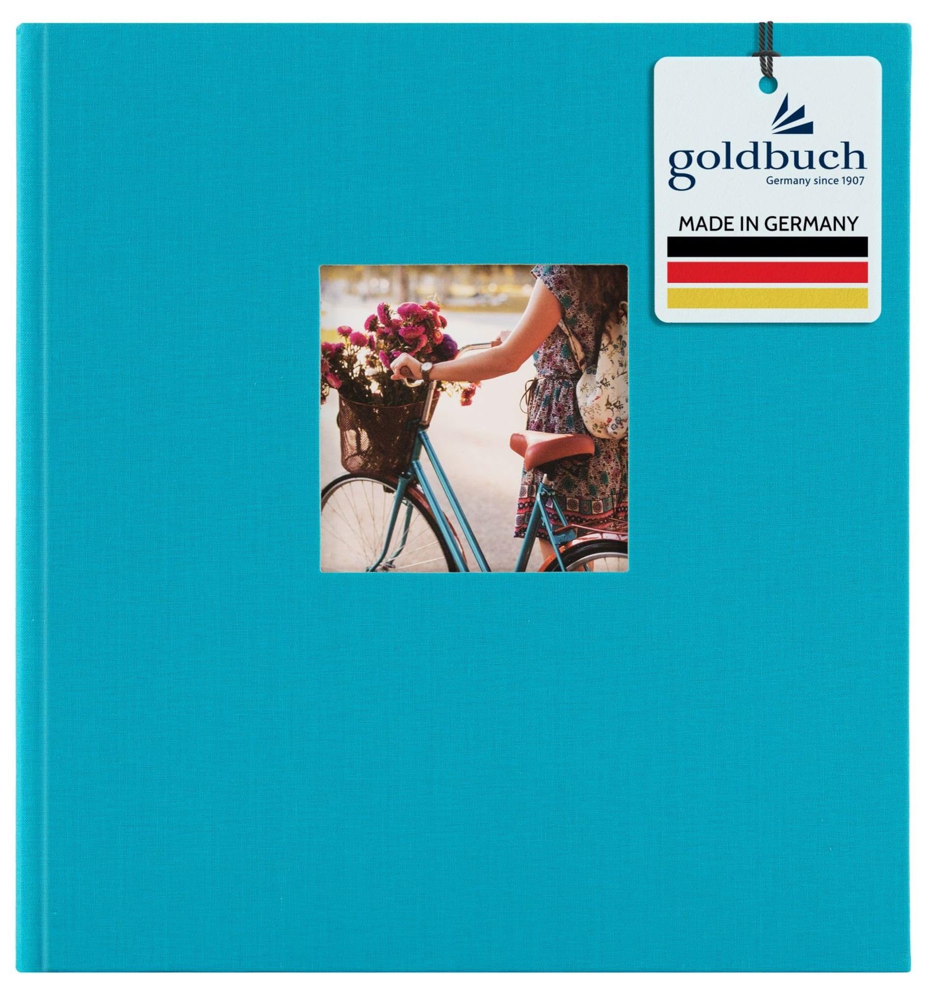 Goldbuch Photo Album with Window Cut-Out, Green, 30 x 31 cm