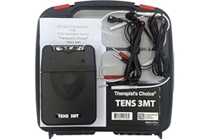 THERAPIST'S CHOICE Therapist’s Choice® TENS Unit Muscle Stimulator with Accessories – TENS Unit Muscle Stimulator for Back Pain Relief, TENS Machine, Neck Pain, Sciatica Pain Relief, Nerve Pain Relief