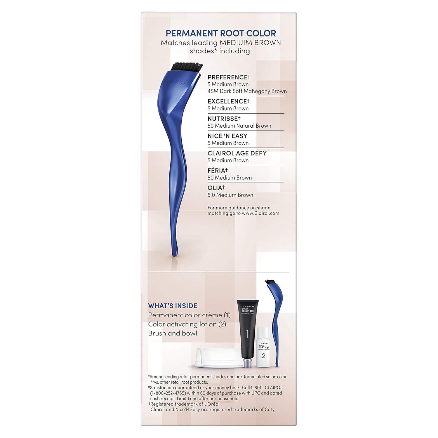 Clairol Root Touch-Up Permanent Hair Color Creme, 5 Medium Brown, 2 Count: Beauty