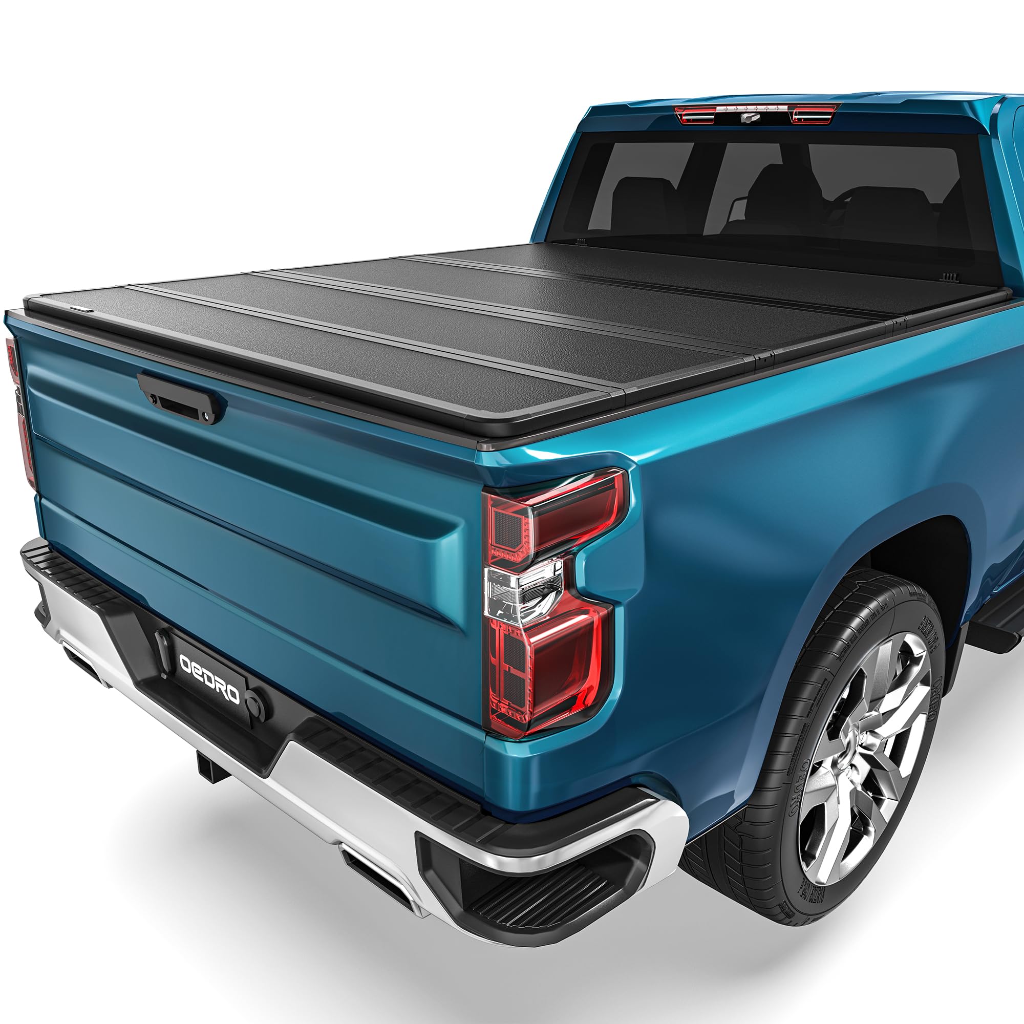Photo 1 of **READ CLERK NOTES NOT FUNCTIONAL** OEDRO Quad Fold Hard Truck Bed Tonneau Cover Fit for Chevy Silverado 1500 / GMC Sierra 1500 New Body Style 2019-2025 with 5.8ft Bed w/o Multi-Flex Tailgate, Black **READ CLERK NOTES**