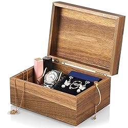 DRASTAR Keepsake Box, Acacia Wood Memory Box with