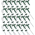 24x Heavy Duty Trigger Sprayers Chemical Resistant Glass or Plastic Bottle Replacement (24 Pack, Green)