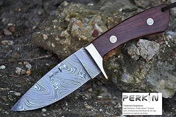 Amazon.com : Custom Damascus Handmade Hunting Knife - Bushcraft ...