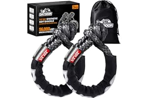 DAYDOOR 56,000 LBS Soft Shackle Recovery Kit, 1/2" x 22" (2-Pack), Winch Accessory for Jeep Wrangler, Bronco, 4Runner, Tacoma