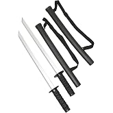 Two Sword Ninja Set - Toy Swords with Scabbards and Adjustable Straps, Complete Costume Accessory for Ages 14+